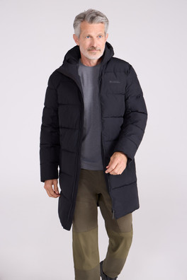 Vortex Mens Longline Padded Jacket - Jet Black