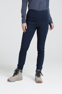 Pantalon en stretch à enfiler pour femme - Bleu Marine