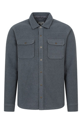 Dresden Mens Twill Fleece Shirt - Dark Grey