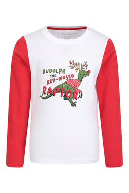 T-shirt en Coton Enfant Rudolph Raptor - Blanc