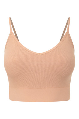 Seamless Womens Triangle Bra - Tan