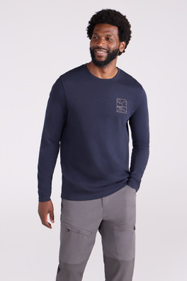 Mountain View Mens T-Shirt - Dark Blue