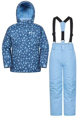 Ensemble veste et pantalon de ski à motif enfant - Bleu Foncé