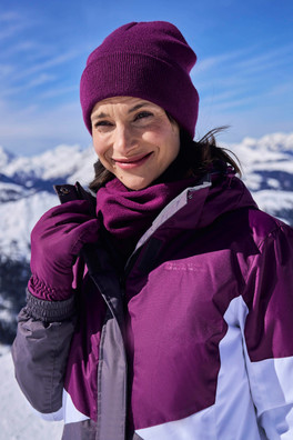 Ensemble d'accessoires d'hiver Femme - Violet Foncé
