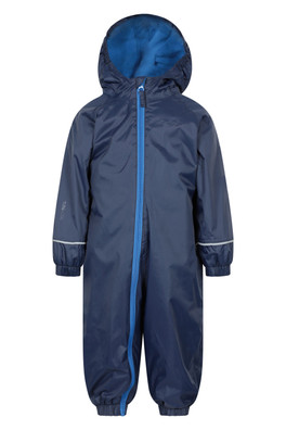 Spright Fleece Lined Junior Waterproof Rain Suit - Navy