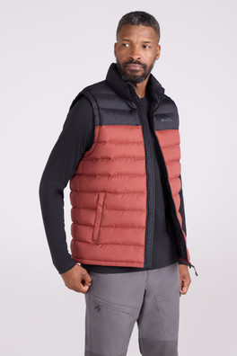 Seasons Mens Padded Gilet - Berry