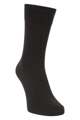 Mens Merino Mid-Calf Socks - Black