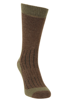 Explorer Mens Merino Mid-Calf Socks - Light Khaki