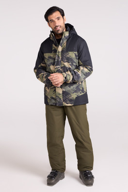 Mens Ski Jacket and Pant Set - Dark Khaki