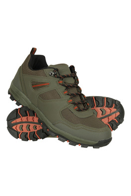 McLeod Mens Outdoor Wide-Fit Walking Shoes - Khaki