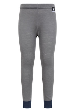 Pantalon couche de base en mérinos Enfant - Gris