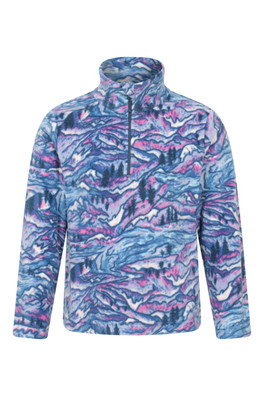 Endeavour Kids Printed Half-Zip Fleece - Purple