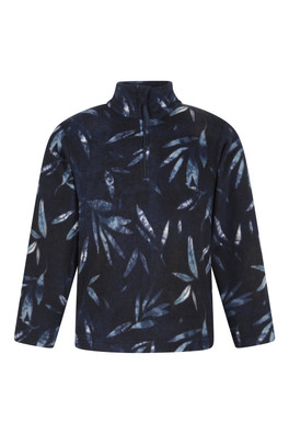 Pursuit Printed Kids Half-Zip Fleece - Blue