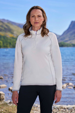 Montana Womens Half-Zip Fleece - Beige