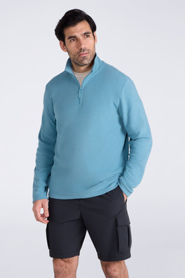 Camber II Mens Half-Zip Fleece - Bright Blue