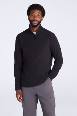 Camber II Mens Half-Zip Fleece - Black