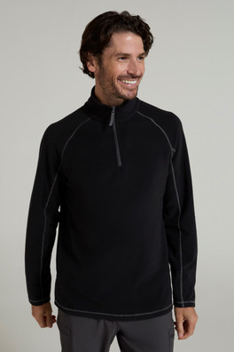 Ashbourne II Mens Half-Zip Fleece - Black
