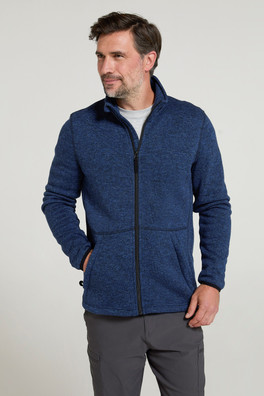 Idris III Mens Full-Zip Fleece - Navy