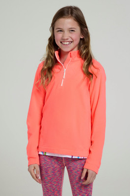 Camber II Kids Half-Zip Fleece - Fiery Coral