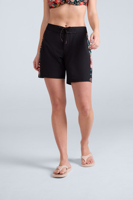 Lenora Womens Printed Boardshorts - Black