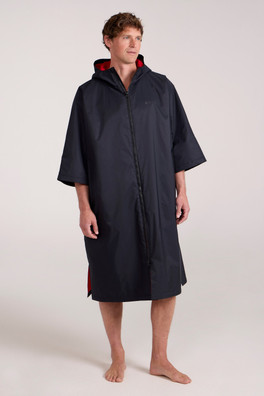Coastline Mens Water-Resistant Changing Robe - Black