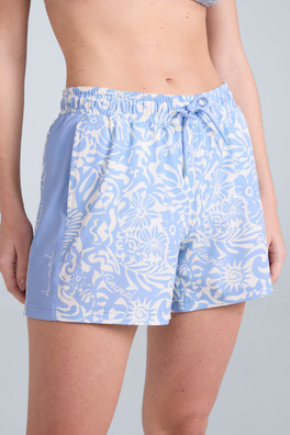 Freya Womens Printed Panel Boardshorts - Light Blue