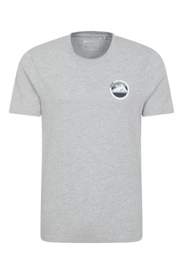 Oban Mountain Mens Cotton T-Shirt - Grey