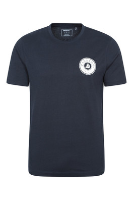 Padstow Printed Mens T-Shirt - Navy