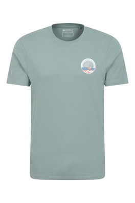 Padstow Printed Mens T-Shirt - Pale Green