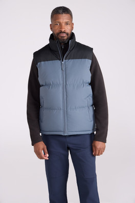 Rock Mens Borg Padded Gilet - Grey