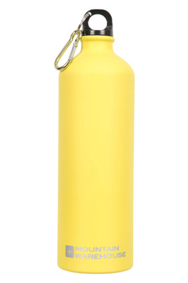 1L Matt Finish Water Bottle with Karabiner - Bright Yellow