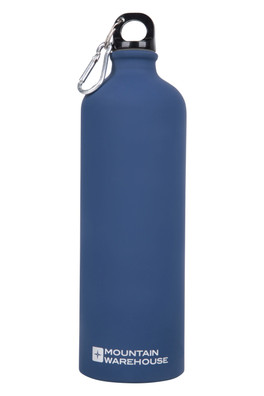 1L Matt Finish Water Bottle with Karabiner - Navy