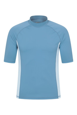 Mens UV Rash Vest - Pale Blue