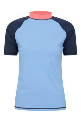 Womens UV Rash Vest - Pale Blue