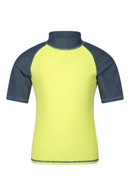 Short Sleeved Kids Rash Vest - Grey