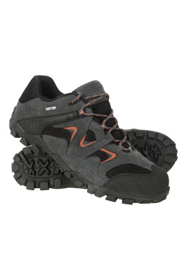 Curlew Mens Waterproof Walking Shoes - Dark Grey