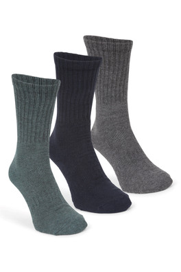 Outdoor Mens Mid-Calf Walking Socks 3-Pack - Dark Teal