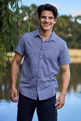 Weekender Mens Short Sleeve Shirt - Navy