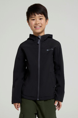 Exodus Kids Water Resistant Softshell Jacket - Black