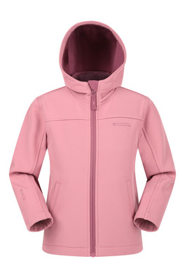 Exodus Kids Water Resistant Softshell Jacket - Light Pink