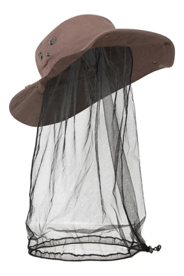 Australian Brim Hat with Head Net - Light Brown