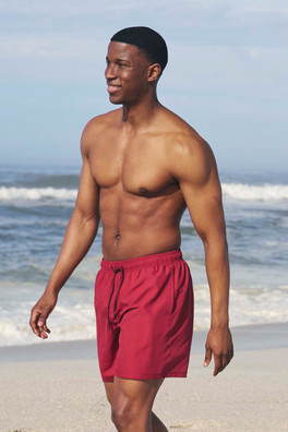 Aruba Mens Swim Shorts - Dark Burgundy