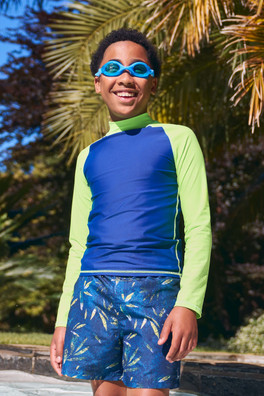 Kids Long Sleeved Rash Vest - Green