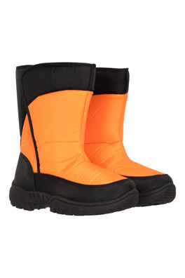 Kids Caribou Single Stripe Adaptive Snow Boots - Orange