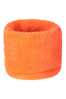 Cache-cou en polaire Sherpa pour enfant - Orange