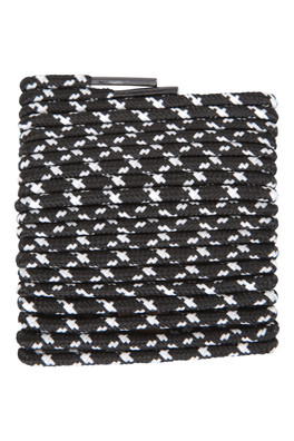 Round Textured Boot Laces - 150cm - Jet Black