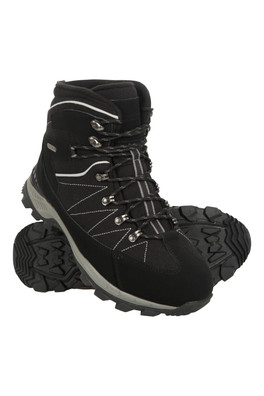 Boulder Mens Winter Trekker Waterproof Thermal Boots - Charcoal
