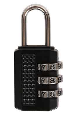 Three Dial Combination Padlock - Black