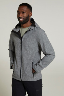 Reykjavik Textured Mens Windproof Softshell - Charcoal