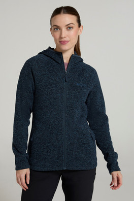 Nevis Womens Full Zip Hoodie - Dark Blue